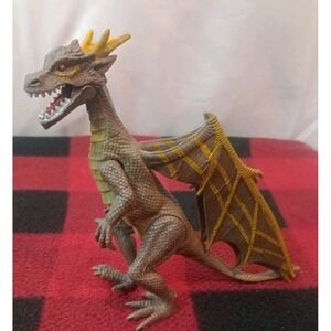 KID GALAXY Winged Horned Dragon Poseable Action Figure  Mythical Creature Toy